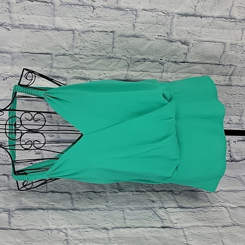 NAKED ZEBRA Green Sleeveless Blouse‎ Medium
